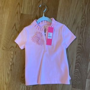NWT lilly Pulitzer Pink Flower Short sleeve top